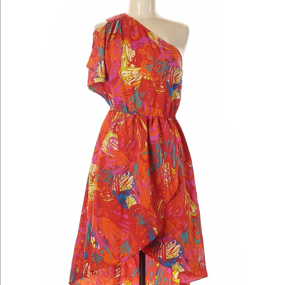 Ruched One Shoulder Dress